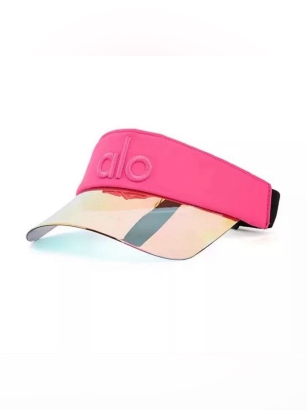 Alo Yoga Airlift Solar Visor Hot Pink Holographic Tennis Pickleball Beach